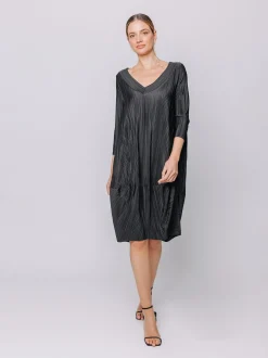 Mini dress in plissé