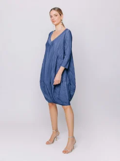Mini dress in plissé