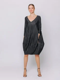 Mini dress in plissé