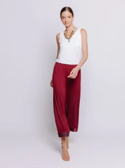 Pantalone cropped con fondo IRIDESCENTE