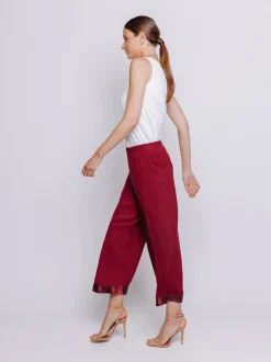 Pantalone cropped con fondo IRIDESCENTE