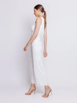 Pantalone cropped con fondo IRIDESCENTE