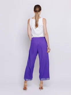 Pantalone cropped con fondo IRIDESCENTE