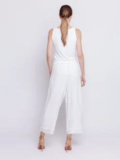 Pantalone cropped con fondo IRIDESCENTE