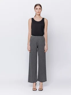 Pantalone elastico in jersey melange