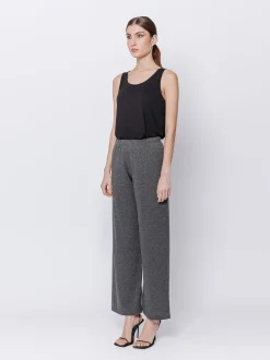 Pantalone elastico in jersey melange