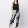 Pantalone gaucho in viscosa stampa OPTICAL