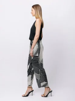 Pantalone gaucho in viscosa stampa OPTICAL