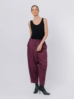 Pantalone gaucho pied-de-poule