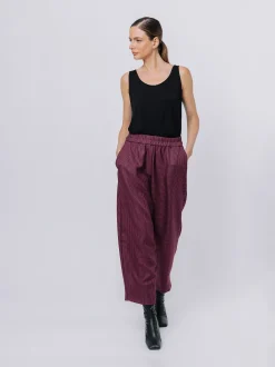Pantalone gaucho pied-de-poule
