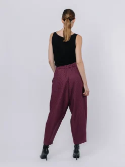 Pantalone gaucho pied-de-poule