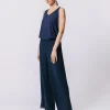 Pantalone in doppio strato di chiffon