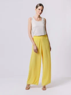Pantalone in doppio strato di chiffon