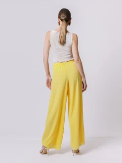 Pantalone in doppio strato di chiffon