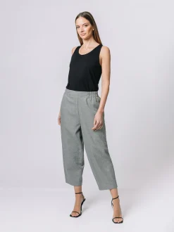 Pantalone in micro pied de poule