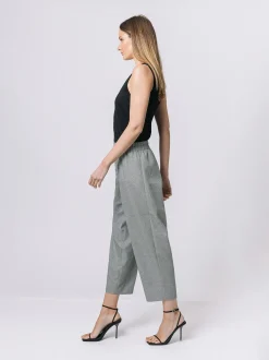 Pantalone in micro pied de poule