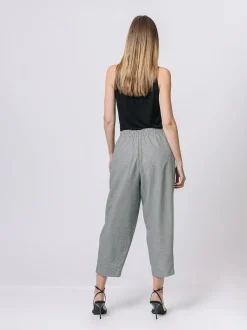 Pantalone in micro pied de poule