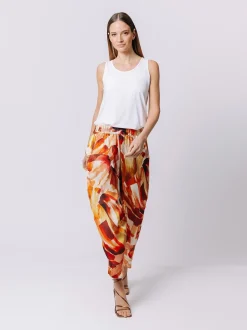 Pantalone morbido con stampa BOUQUET