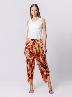 Pantalone morbido con stampa BOUQUET