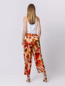 Pantalone morbido con stampa BOUQUET