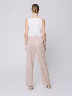 Pantalone morbido gessato stretch