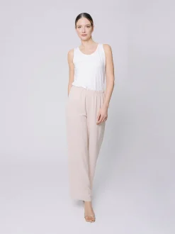 Pantalone morbido in doppio strato di chiffon