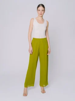 Pantalone morbido in doppio strato di chiffon