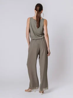 Pantalone morbido in doppio strato di chiffon