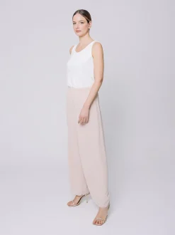 Pantalone morbido in doppio strato di chiffon