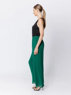 Pantalone morbido in doppio strato di chiffon