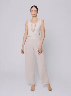 Pantalone morbido in doppio strato di chiffon
