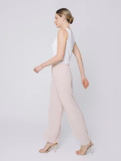 Pantalone morbido in doppio strato di chiffon