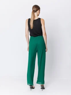 Pantalone morbido in doppio strato di chiffon