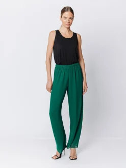 Pantalone morbido in doppio strato di chiffon