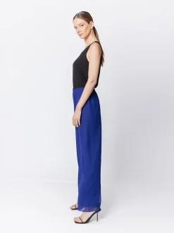 Pantalone morbido in doppio strato di chiffon