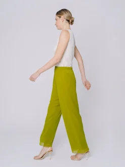 Pantalone morbido in doppio strato di chiffon