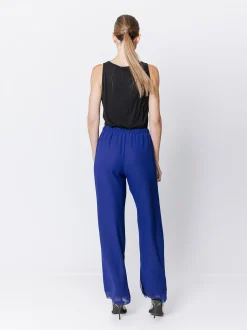 Pantalone morbido in doppio strato di chiffon