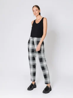 Pantaloni chino check sfumato