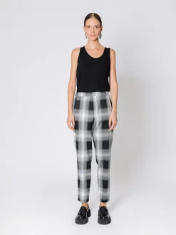 Pantaloni chino check sfumato