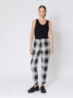 Pantaloni chino check sfumato