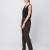 Pantaloni chino con trama melange