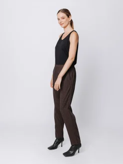 Pantaloni chino con trama melange