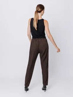 Pantaloni chino con trama melange
