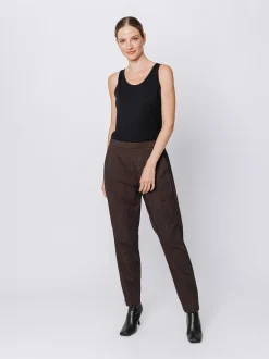 Pantaloni chino con trama melange