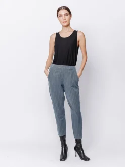 Pantaloni chino gessati