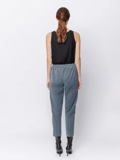 Pantaloni chino gessati