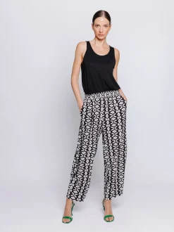 Pantaloni con stampa geometrica