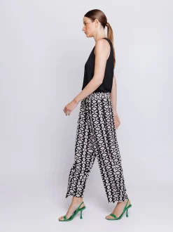 Pantaloni con stampa geometrica