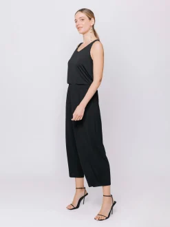 Pantaloni cropped in jersey