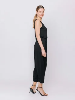 Pantaloni cropped in jersey